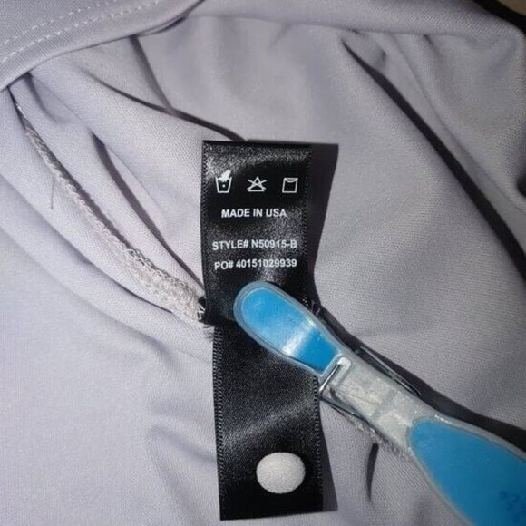 LuLu Small Gray Long Cuff Sleeve Wide Fit Dress Classic Simple Solid - Picture 7 of 7